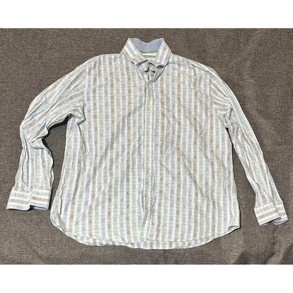 Tasso Elba Other - Tasso Elba Men's XXL 18-18 1/2‎ Stiped Plaid Long Sleeve Shirt